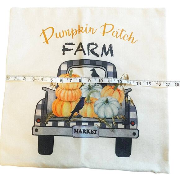 4TH EMOTION FALL DECOR PILLOW COVERS 18x18 SET OF 4 Farmhouse Sofa Couch Linen - Picture 11 of 12